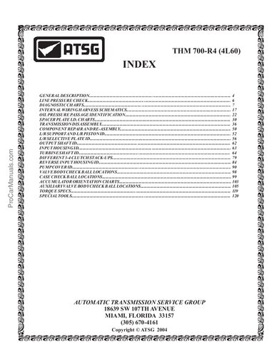 THM 700R4 (4L60) ATSG Repair Manual