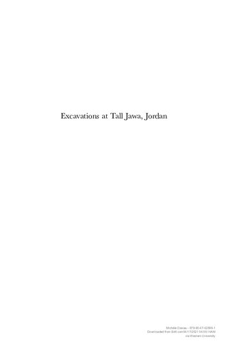 Excavations at Tall Jawa, Jordan. Volume 4: The Early Islamic House