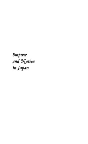 Emperor and Nation in Japan: Political Thinkers of the Tokugawa Period