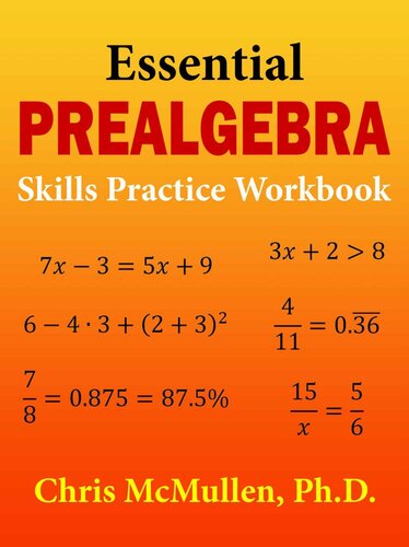 Essential Prealgebra Skills Practice Workbook