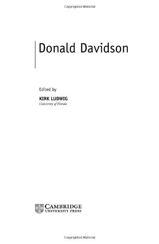 Donald Davidson (Contemporary Philosophy in Focus)