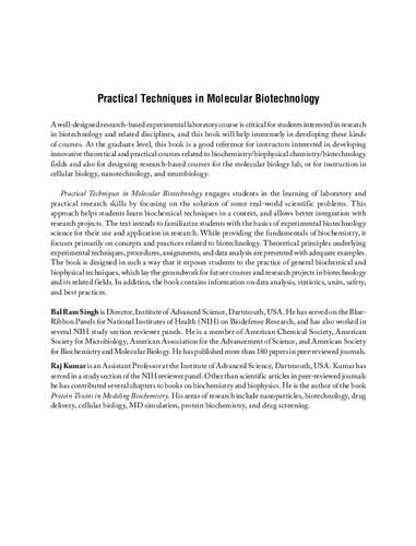 Practical Techniques in Molecular Biotechnology