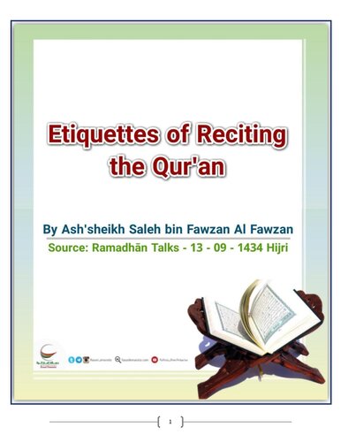 Etiquettes of Reciting the Qur’an