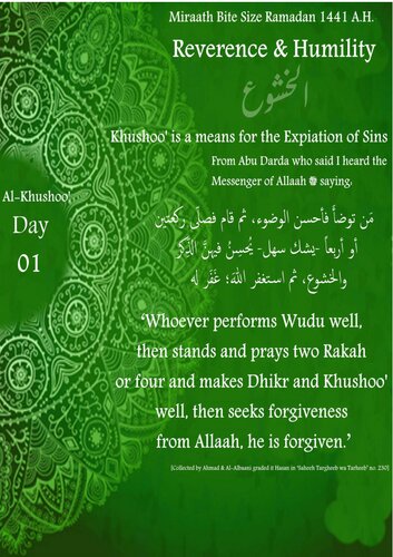 Khushoo is a Means for Expiation of Sins