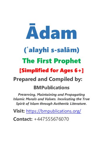 Adam - The First Prophet (Simplified for Ages 6+)