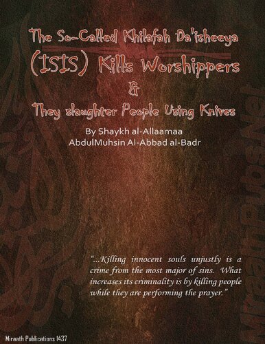 The So-Called Khilafah Da’isheeya (ISIS) Kills Worshippers & They Slaughter People Using Knives