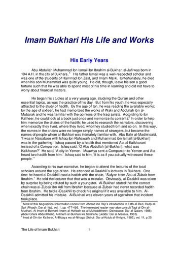 Imam Bukhari, His Life and Works