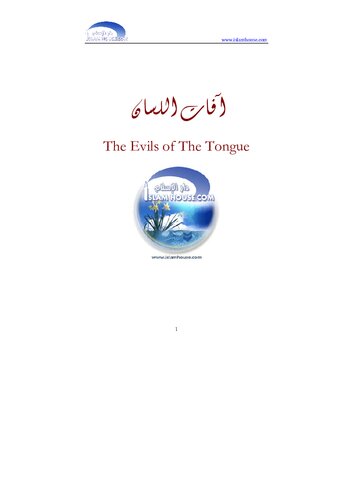 The Evils of the Tongue