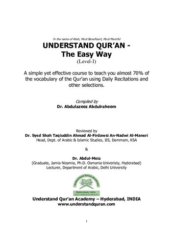 Understand the Qur’ān the Easy Way