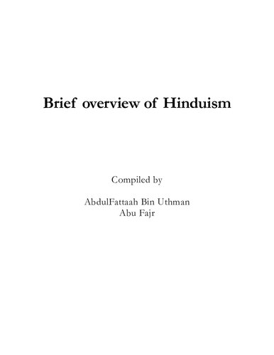 Brief Overview of Hinduism