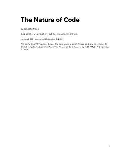 The nature of code [simulating natural systems with processing]