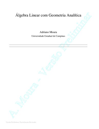 Álgebra Linear com Geometria Analítica