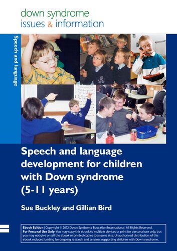 Speech and Language Development for Children with Down Syndrome (5-11 years)