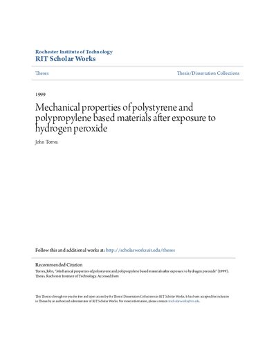 Mechanical properties of polystyrene and polypropylene based materials after exposure to hydrogen peroxide