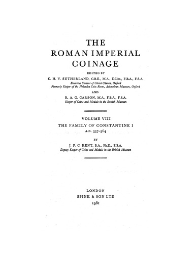 Roman Imperial Coinage