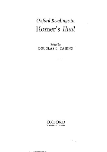 Oxford Readings in Homer's Iliad