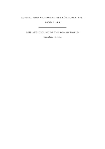 Aufstieg und Niedergang der römischen Welt Teil 2. Principat; Bd. 18. Religion (Heidentum: Die religiösen Verhältnisse in den Provinzen). Teilbd. 4