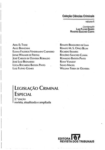 Legislação Criminal Especial - Volume 6