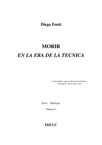 Morir en la era de la técnica