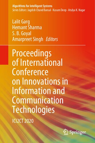 Proceedings of International Conference on Innovations in Information and Communication Technologies: ICI2CT 2020 (Algorithms for Intelligent Systems)