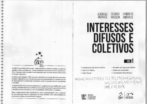 Interesses Difusos e Coletivos - Vol. 1: Volume 1