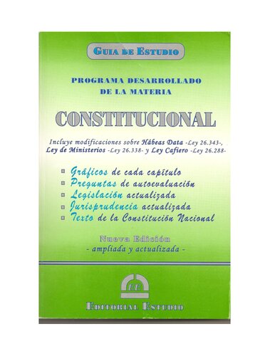 Guia de estudio de constitucional: programa desarrollado de la materia