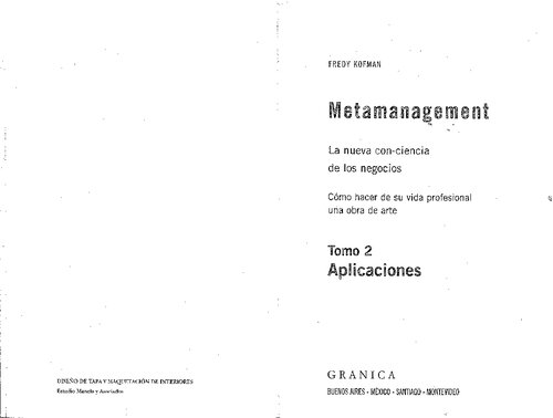 Metamanagement: Aplicaciones Tomo 2: La Nueva Con-Ciencia de los Negocios (Spanish Edition)