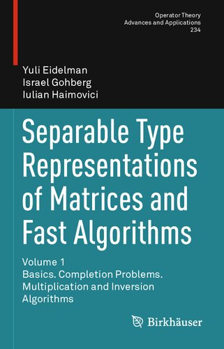 Separable Type Representations of Matrices and Fast Algorithms