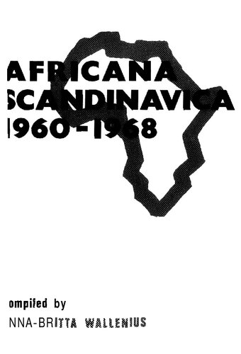 Africana Scandinavica, 1960-1968: Books on Africa published in Denmark, Finland, Norway and Sweden