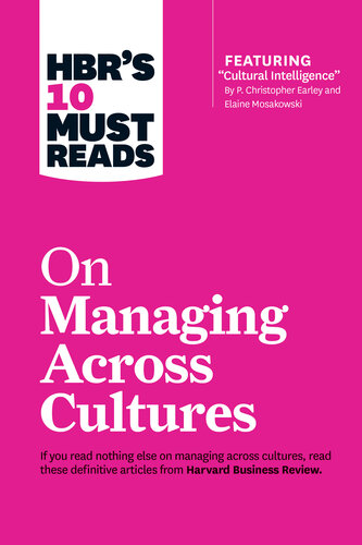 HBR's 10 Must Reads on Managing Across Cultures (with featured article 