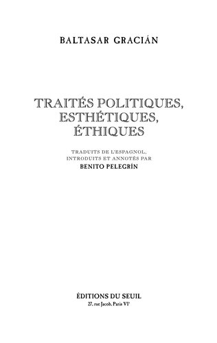 Traités politiques, esthétiques, éthiques