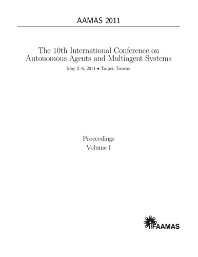 The 10th International Conference on Autonomous Agents and Multiagent Systems