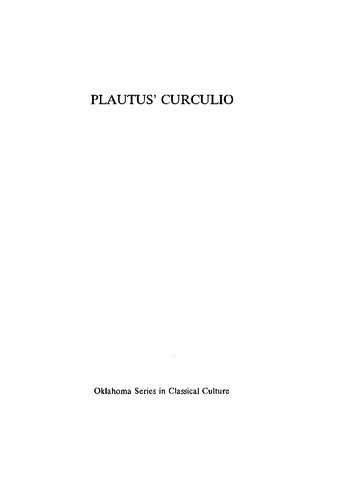 Plautus' Curculio