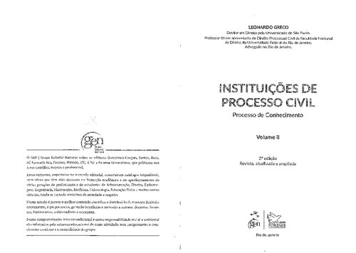 Instituições de Processo Civil - Processo de Conhecimento Vol. II: Volume 2