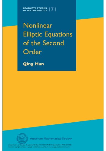 Nonlinear Elliptic Equations of the Second Order