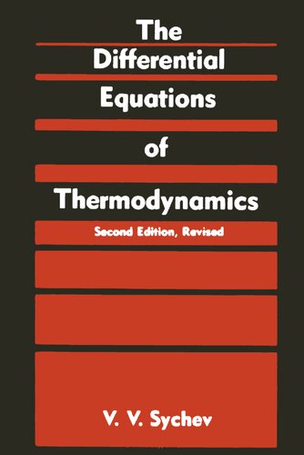 The Differential Equations Of Thermodynamics