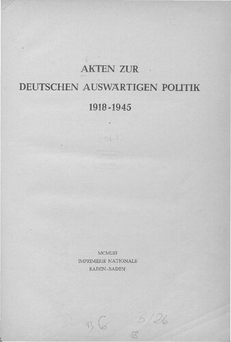 POLEN - SÜDOSTEUROPA - LATEINAMERIKA - KLEIN- UND MITTELSTAATEN Juni 1937-März 1939