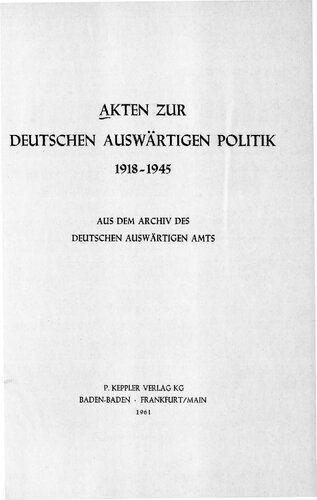 DIE KRIEGSJAHRE : 4. September 1939 bis 18. März 1940