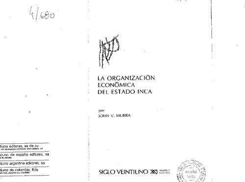 La organización económica del Estado inca