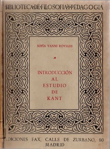 Introducción al estudio de Kant