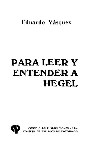 Para leer y entender a Hegel