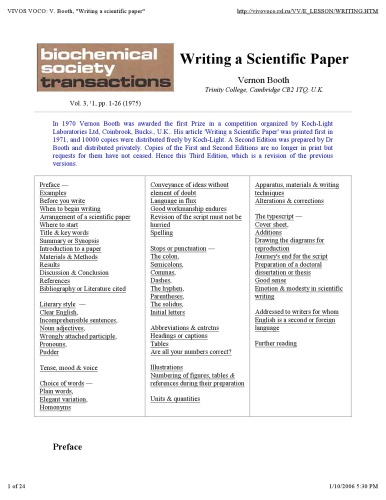 Writing a Scientific Paper