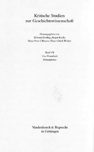 Motorphobia : Anti-automobiler Protest in Kaiserreich und Weimarer Republik