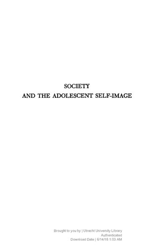 Society and the Adolescent Self-Image