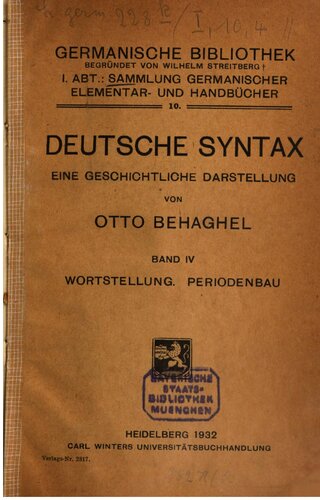 Wortstellung. Periodenbau