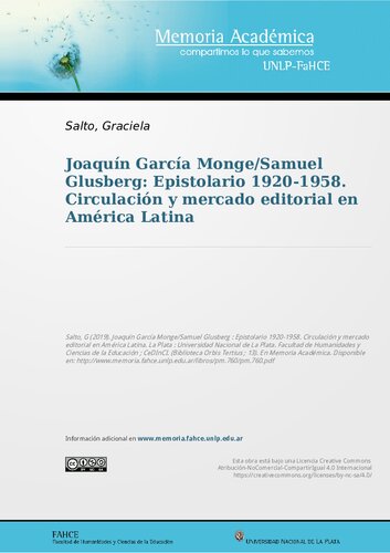 Joaquín García Monge/Samuel Glusberg. Epistolario 1920-1958. Circulación y mercado editorial en América Latina