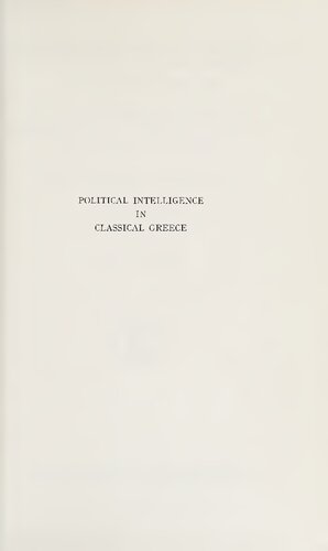 Political Intelligence in Classical Greeks