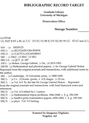 Mathematical and physical papers