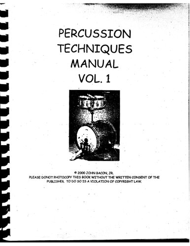 PERCUSSION TECHNIQUES MANUAL