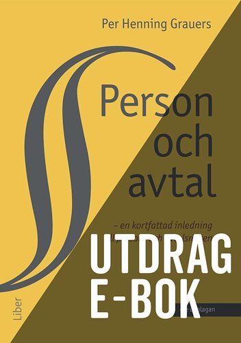 Person och avtal, utdrag: Personrätt